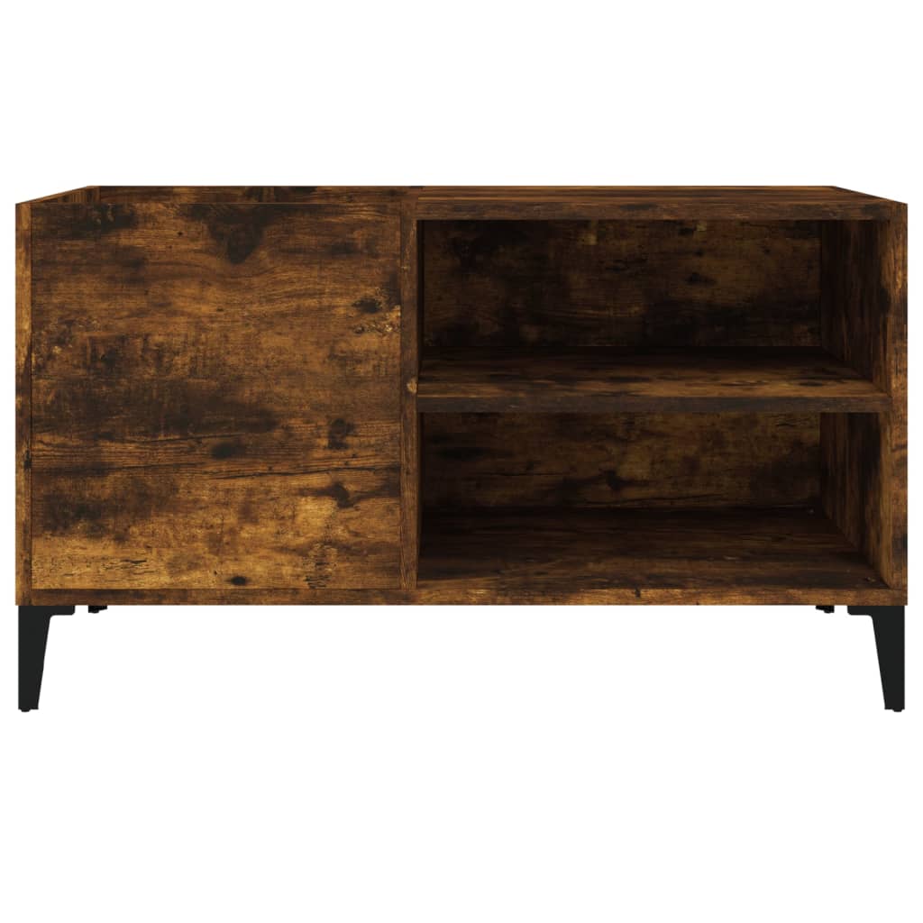 Platenkast 84,5x38x48 cm bewerkt hout gerookt eikenkleurig is nu te koop bij PeponiXL, paradijselijk wonen!