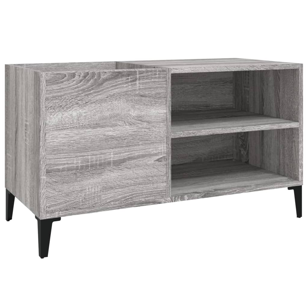 Platenkast 84,5x38x48 cm bewerkt hout grijs sonoma eikenkleurig is nu te koop bij PeponiXL, paradijselijk wonen!
