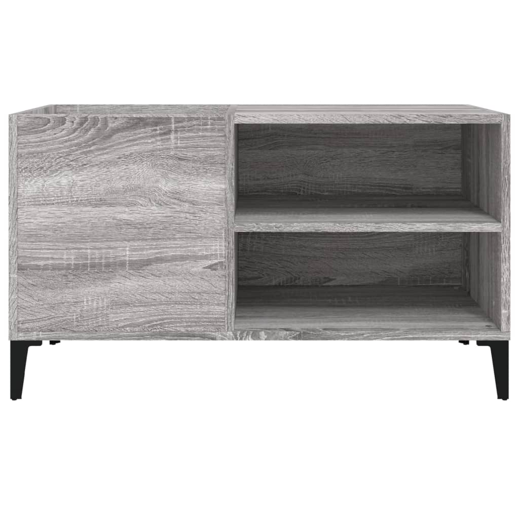 Platenkast 84,5x38x48 cm bewerkt hout grijs sonoma eikenkleurig is nu te koop bij PeponiXL, paradijselijk wonen!