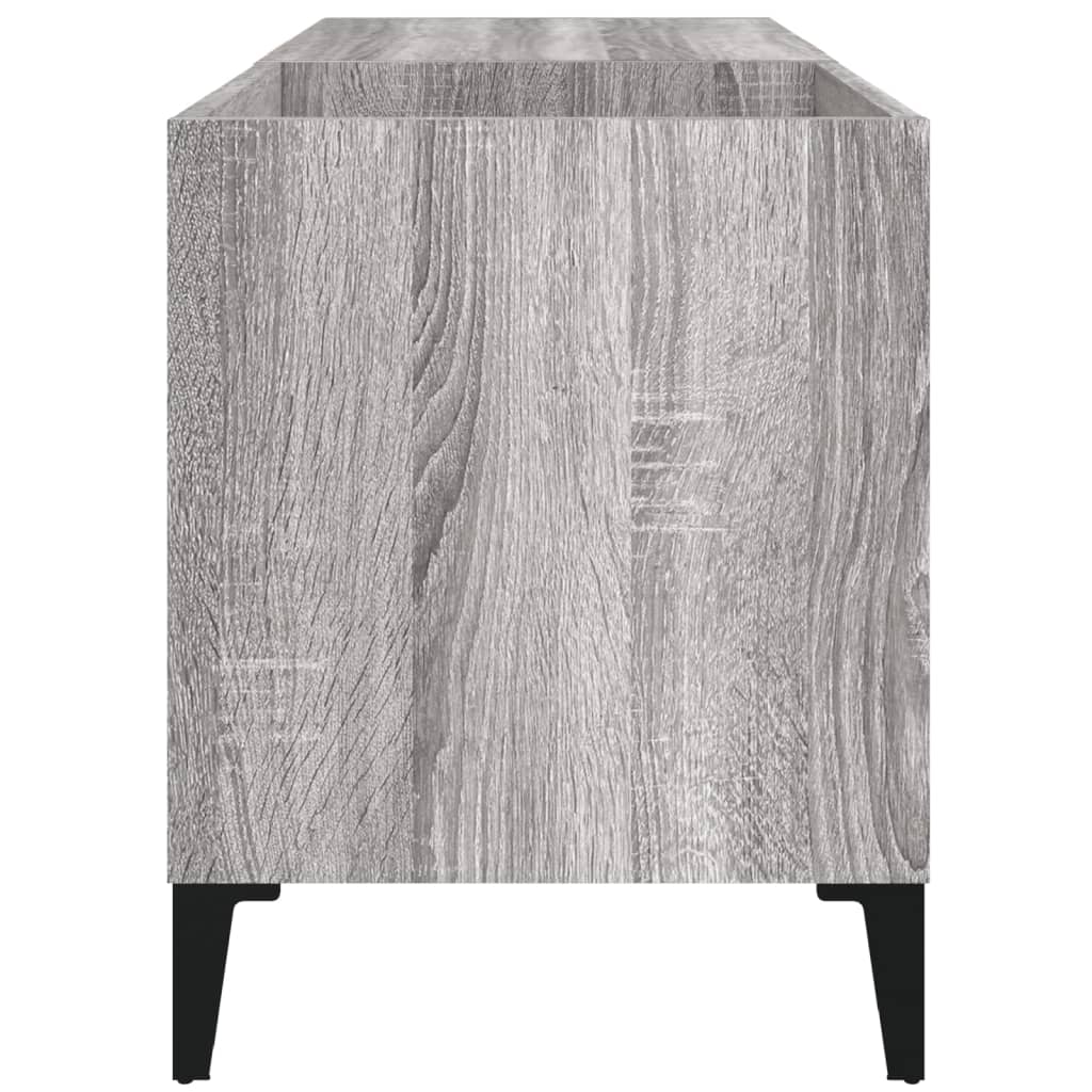 Platenkast 84,5x38x48 cm bewerkt hout grijs sonoma eikenkleurig is nu te koop bij PeponiXL, paradijselijk wonen!
