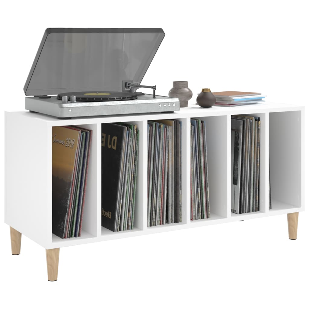 Platenkast 100x38x48 cm bewerkt hout wit is nu te koop bij PeponiXL, paradijselijk wonen!
