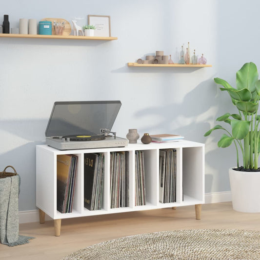 Platenkast 100x38x48 cm bewerkt hout wit is nu te koop bij PeponiXL, paradijselijk wonen!