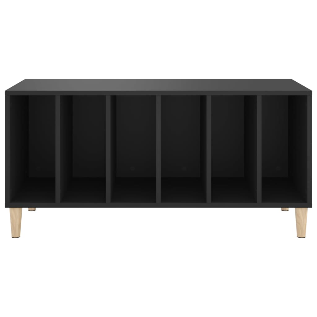 Platenkast 100x38x48 cm bewerkt hout zwart is nu te koop bij PeponiXL, paradijselijk wonen!
