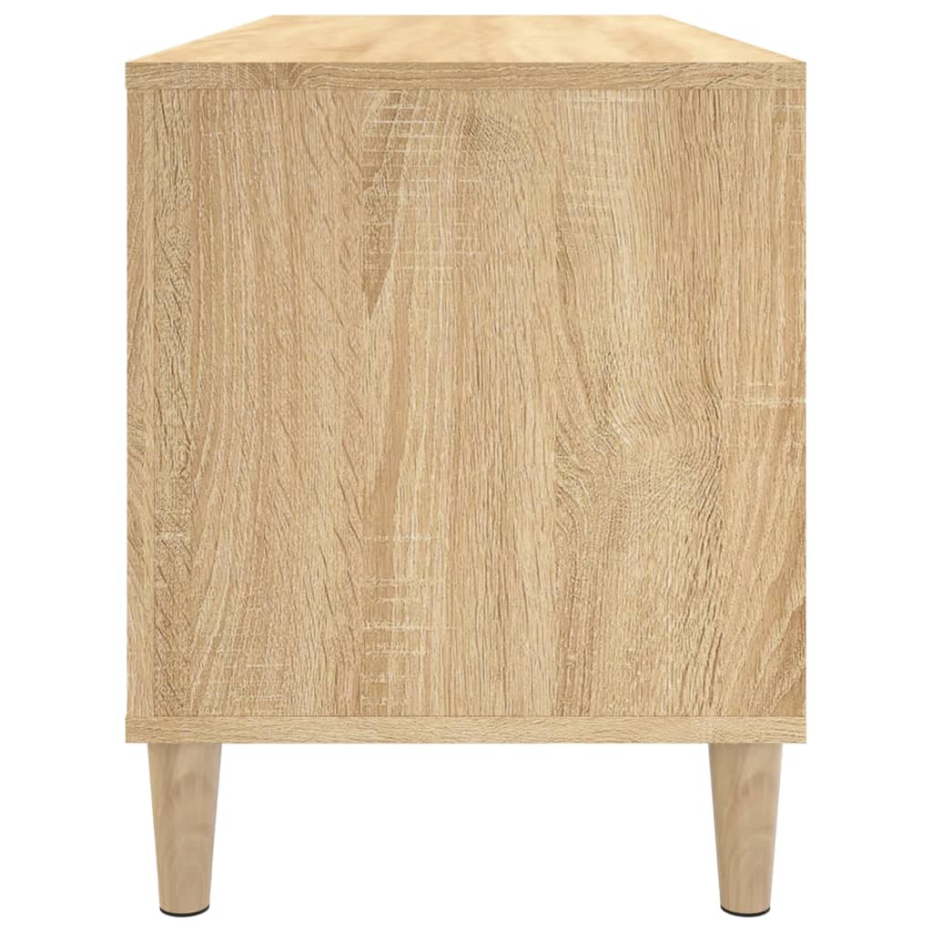 Platenkast 100x38x48 cm bewerkt hout sonoma eikenkleurig is nu te koop bij PeponiXL, paradijselijk wonen!
