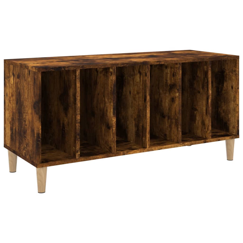 Platenkast 100x38x48 cm bewerkt hout gerookt eikenkleurig is nu te koop bij PeponiXL, paradijselijk wonen!