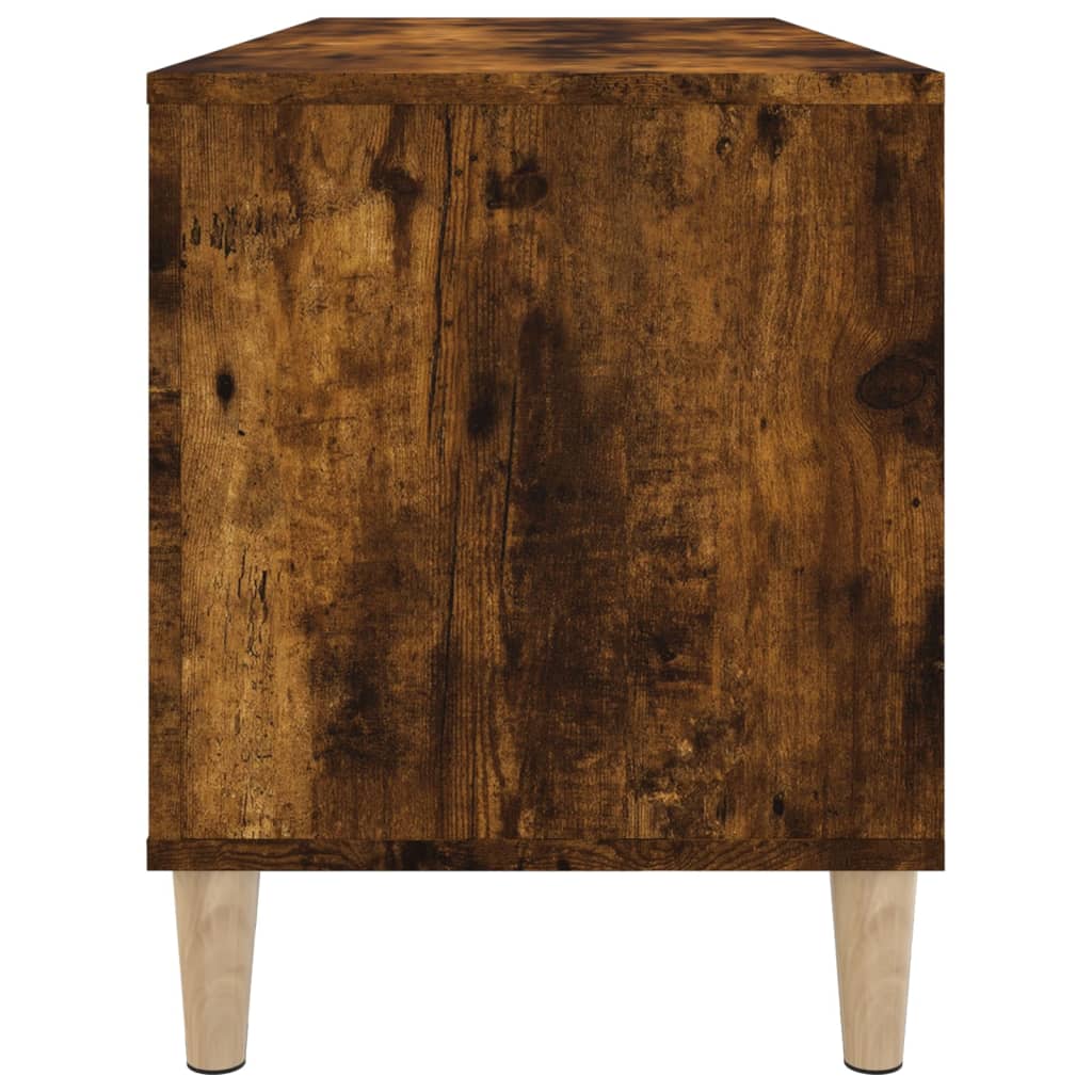 Platenkast 100x38x48 cm bewerkt hout gerookt eikenkleurig is nu te koop bij PeponiXL, paradijselijk wonen!