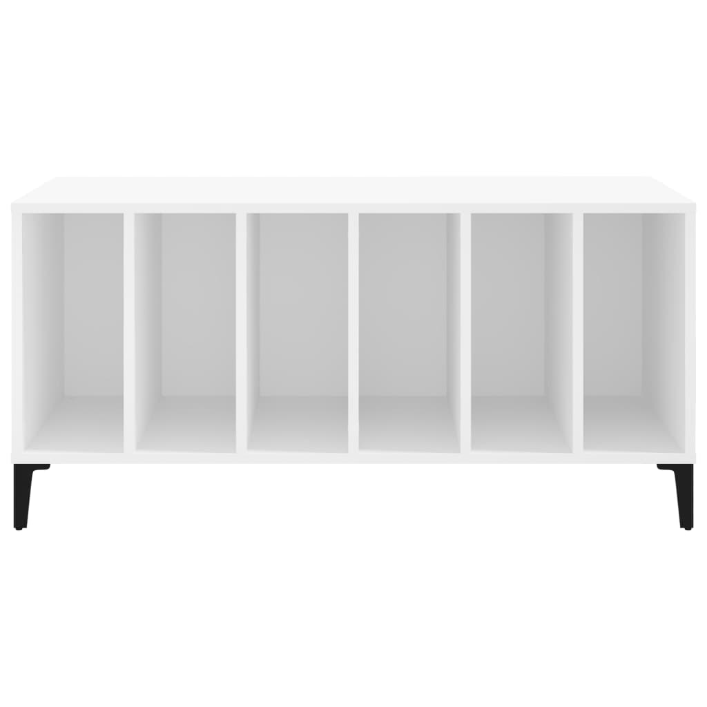 Platenkast 100x38x48 cm bewerkt hout wit is nu te koop bij PeponiXL, paradijselijk wonen!