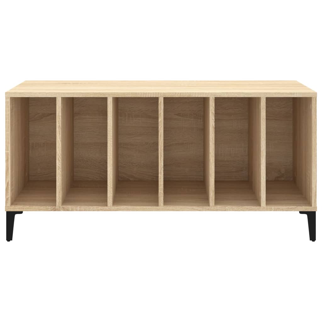 Platenkast 100x38x48 cm bewerkt hout sonoma eikenkleurig is nu te koop bij PeponiXL, paradijselijk wonen!