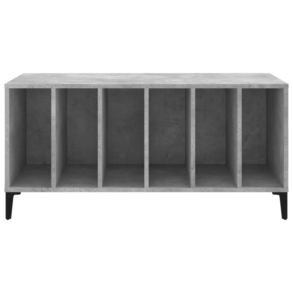 Platenkast 100x38x48 cm bewerkt hout betongrijs is nu te koop bij PeponiXL, paradijselijk wonen!