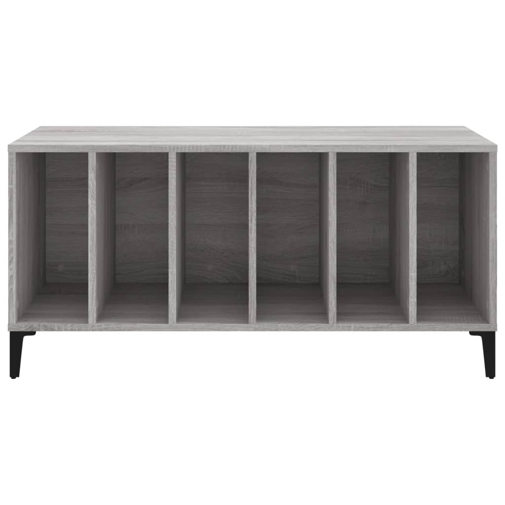 Platenkast 100x38x48 cm bewerkt hout grijs sonoma eikenkleurig is nu te koop bij PeponiXL, paradijselijk wonen!