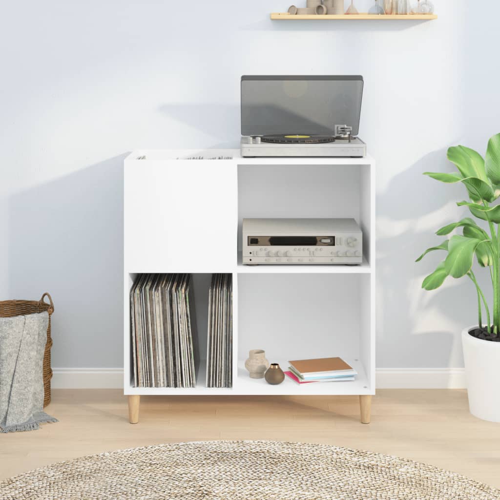 Platenkast 84,5x38x89 cm bewerkt hout wit is nu te koop bij PeponiXL, paradijselijk wonen!