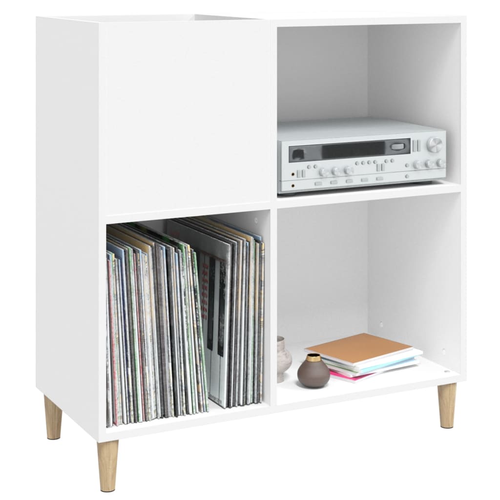 Platenkast 84,5x38x89 cm bewerkt hout wit is nu te koop bij PeponiXL, paradijselijk wonen!