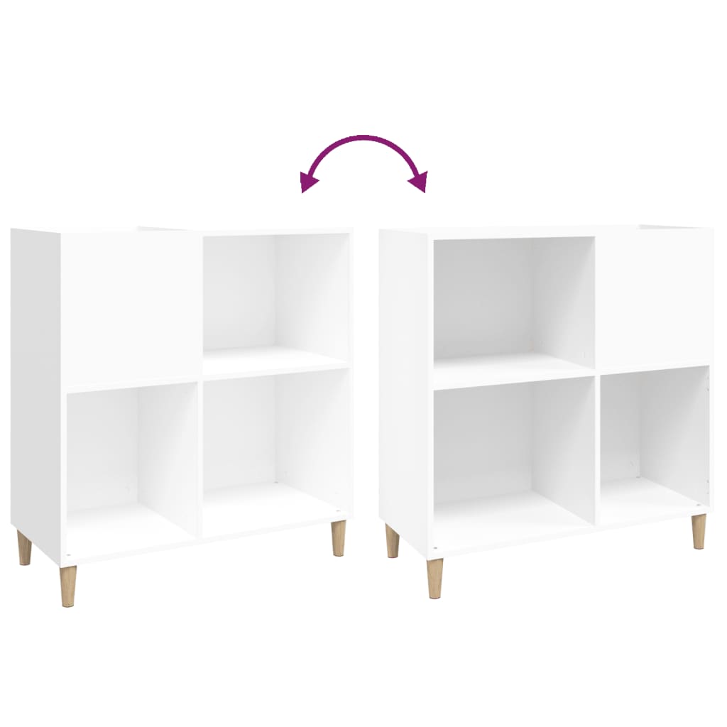 Platenkast 84,5x38x89 cm bewerkt hout wit is nu te koop bij PeponiXL, paradijselijk wonen!