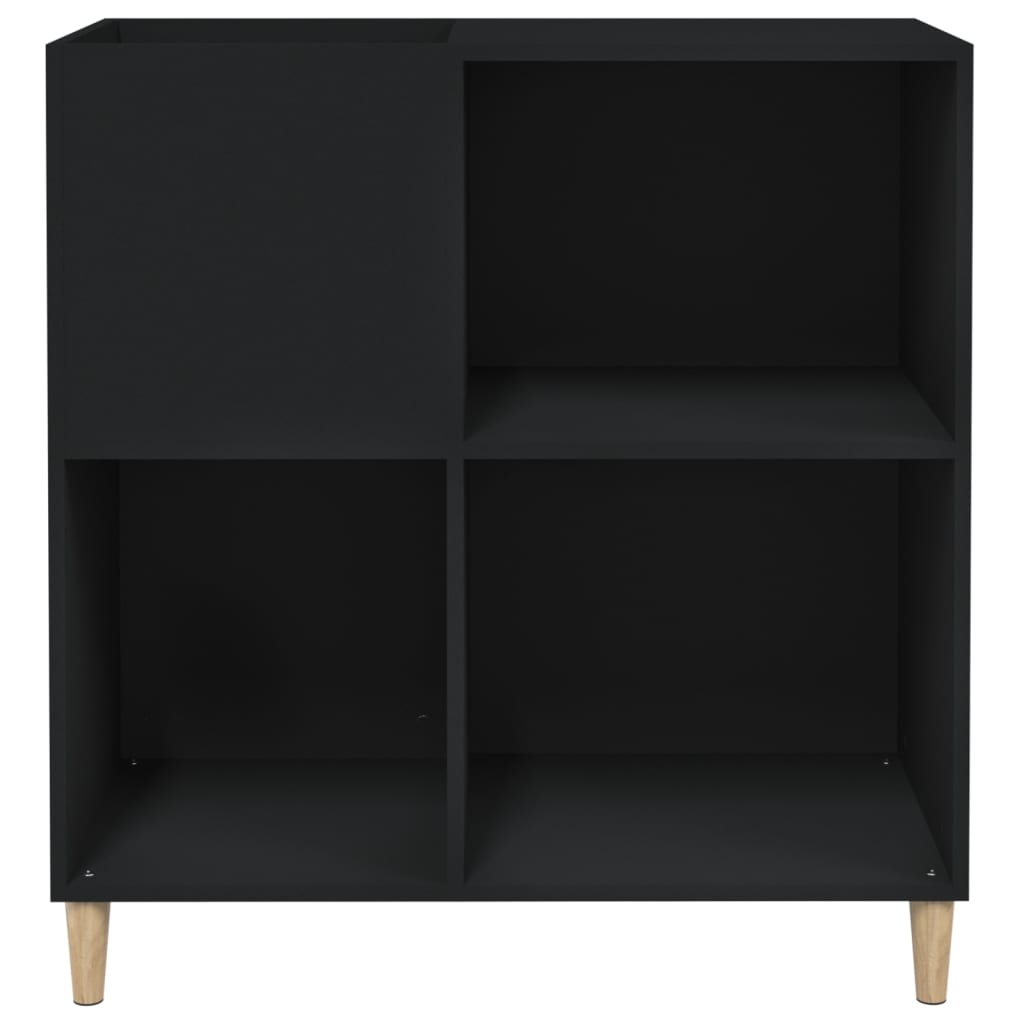 Platenkast 84,5x38x89 cm bewerkt hout zwart is nu te koop bij PeponiXL, paradijselijk wonen!
