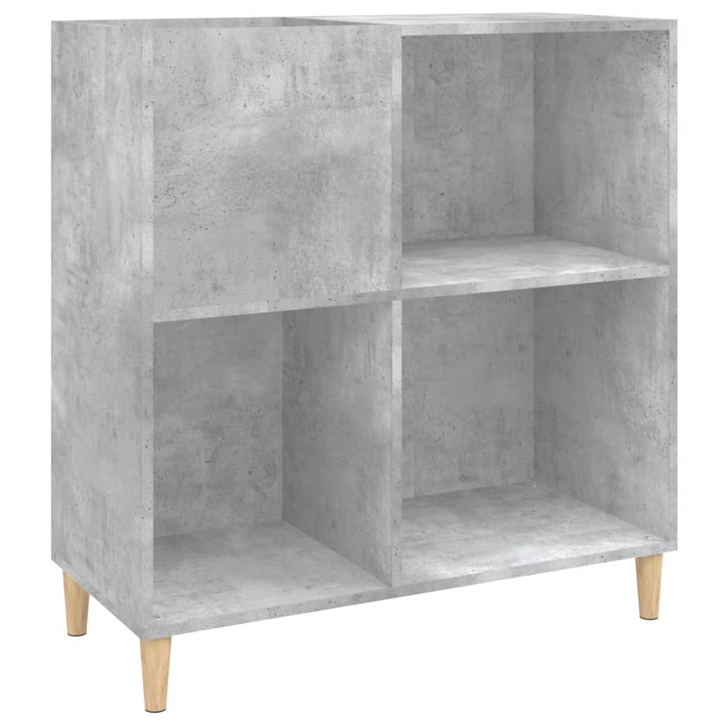 Platenkast 84,5x38x89 cm bewerkt hout betongrijs is nu te koop bij PeponiXL, paradijselijk wonen!