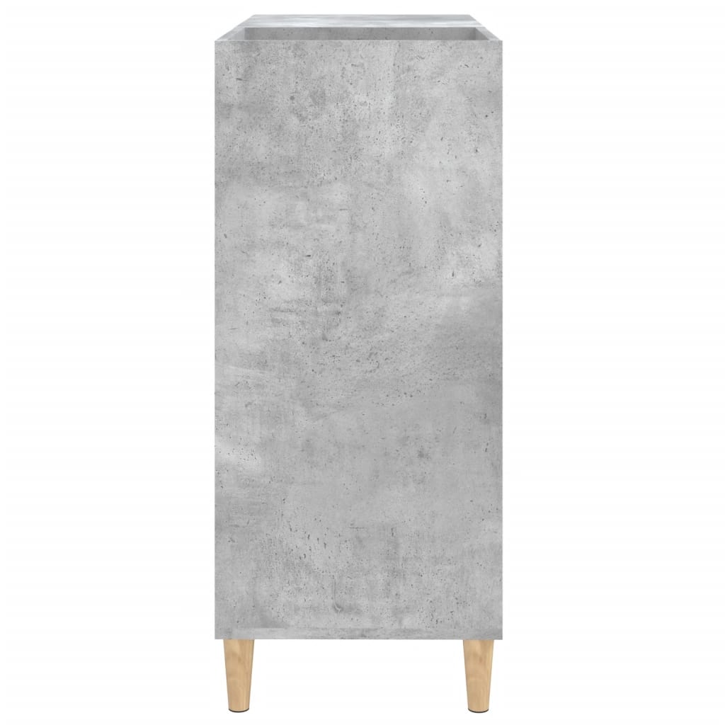 Platenkast 84,5x38x89 cm bewerkt hout betongrijs is nu te koop bij PeponiXL, paradijselijk wonen!