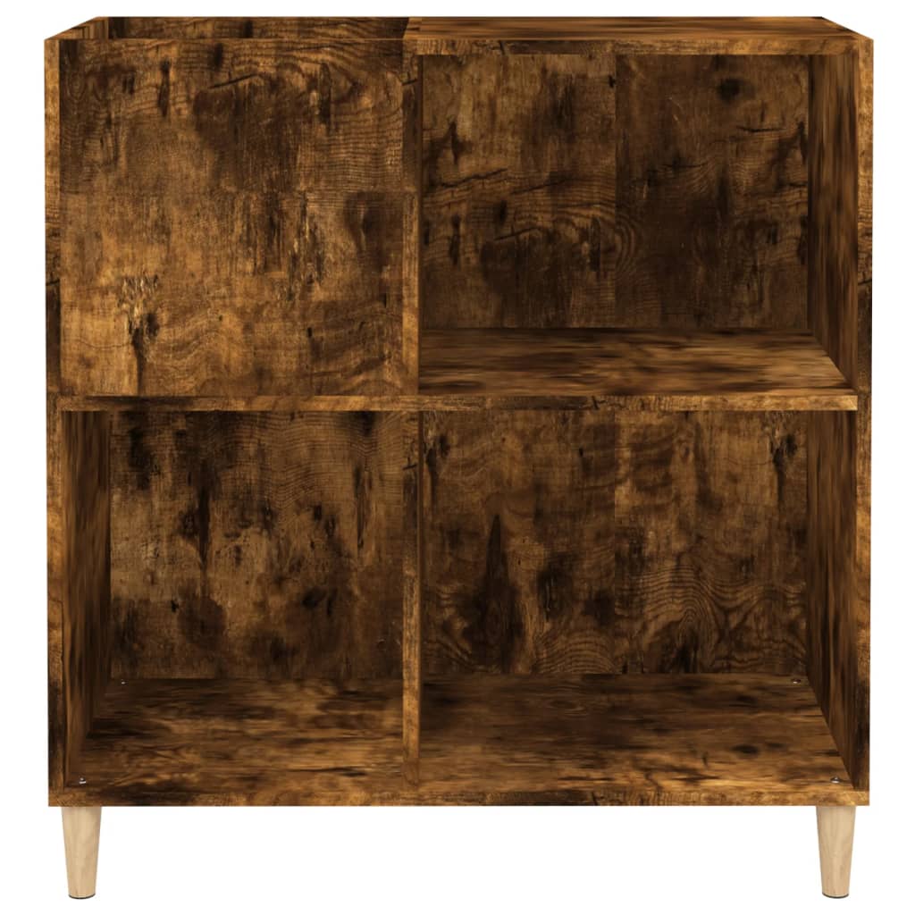 Platenkast 84,5x38x89 cm bewerkt hout gerookt eikenkleurig is nu te koop bij PeponiXL, paradijselijk wonen!