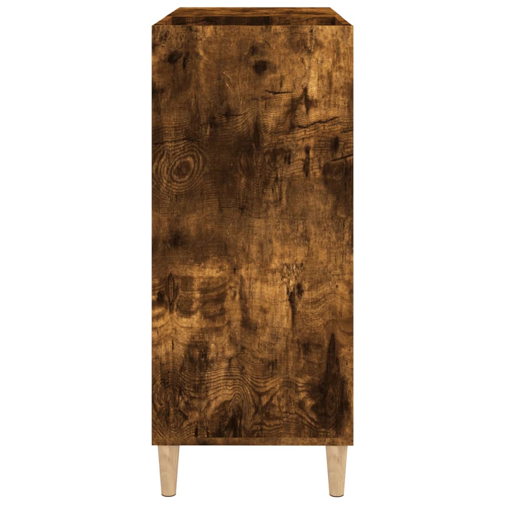 Platenkast 84,5x38x89 cm bewerkt hout gerookt eikenkleurig is nu te koop bij PeponiXL, paradijselijk wonen!