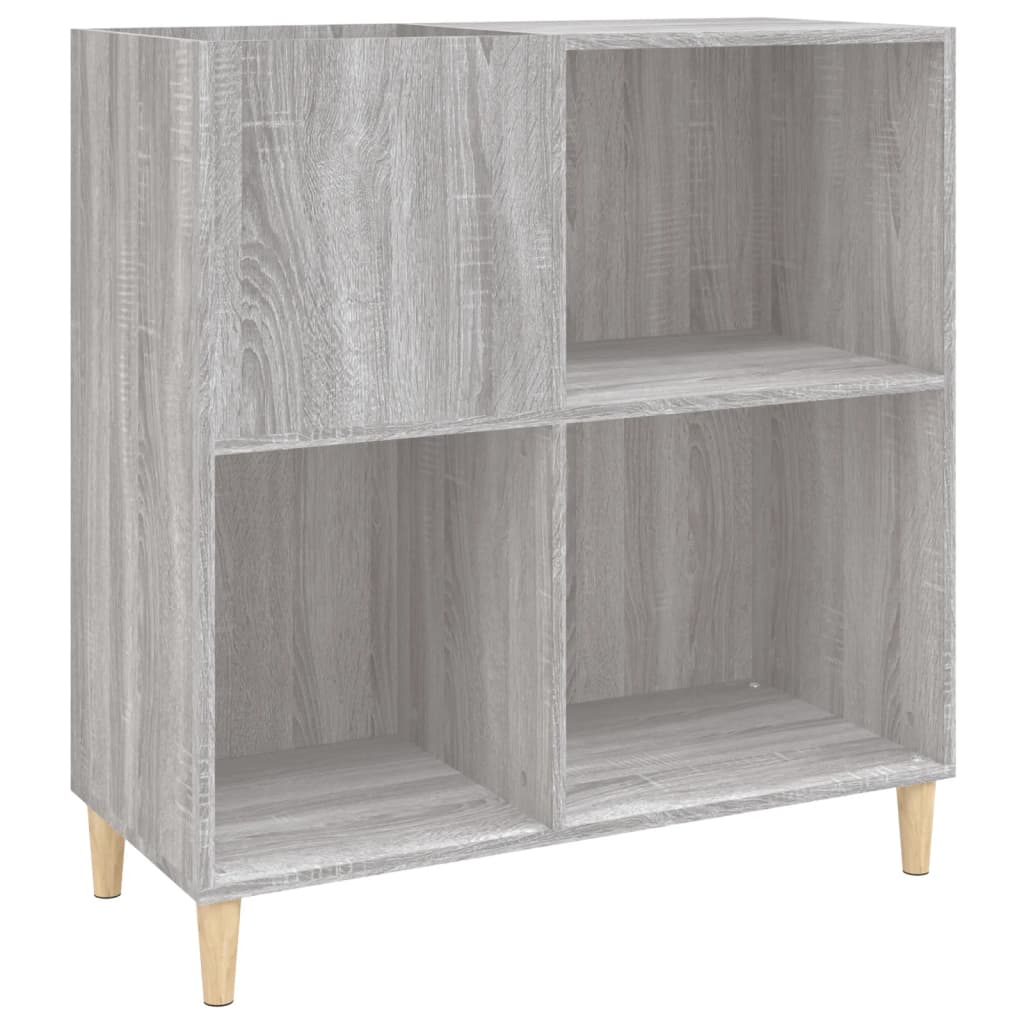 Platenkast 84,5x38x89 cm bewerkt hout grijs sonoma eikenkleurig is nu te koop bij PeponiXL, paradijselijk wonen!