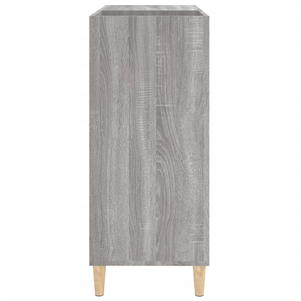 Platenkast 84,5x38x89 cm bewerkt hout grijs sonoma eikenkleurig is nu te koop bij PeponiXL, paradijselijk wonen!
