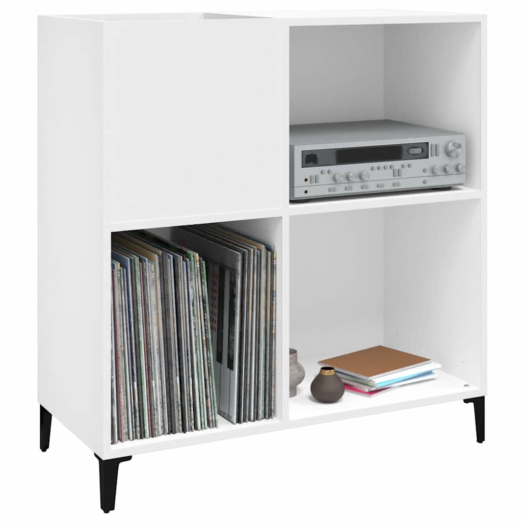Platenkast 84,5x38x89 cm bewerkt hout wit is nu te koop bij PeponiXL, paradijselijk wonen!