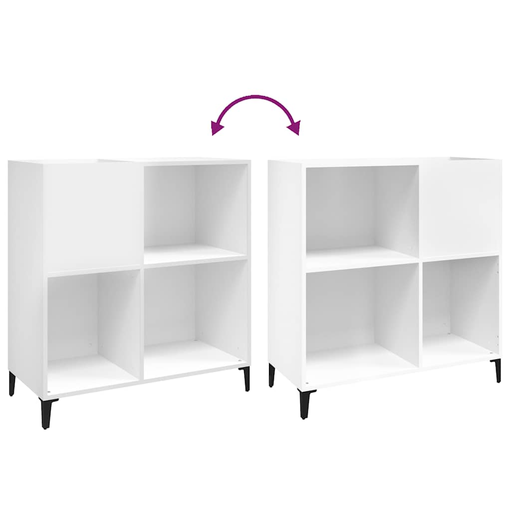 Platenkast 84,5x38x89 cm bewerkt hout wit is nu te koop bij PeponiXL, paradijselijk wonen!