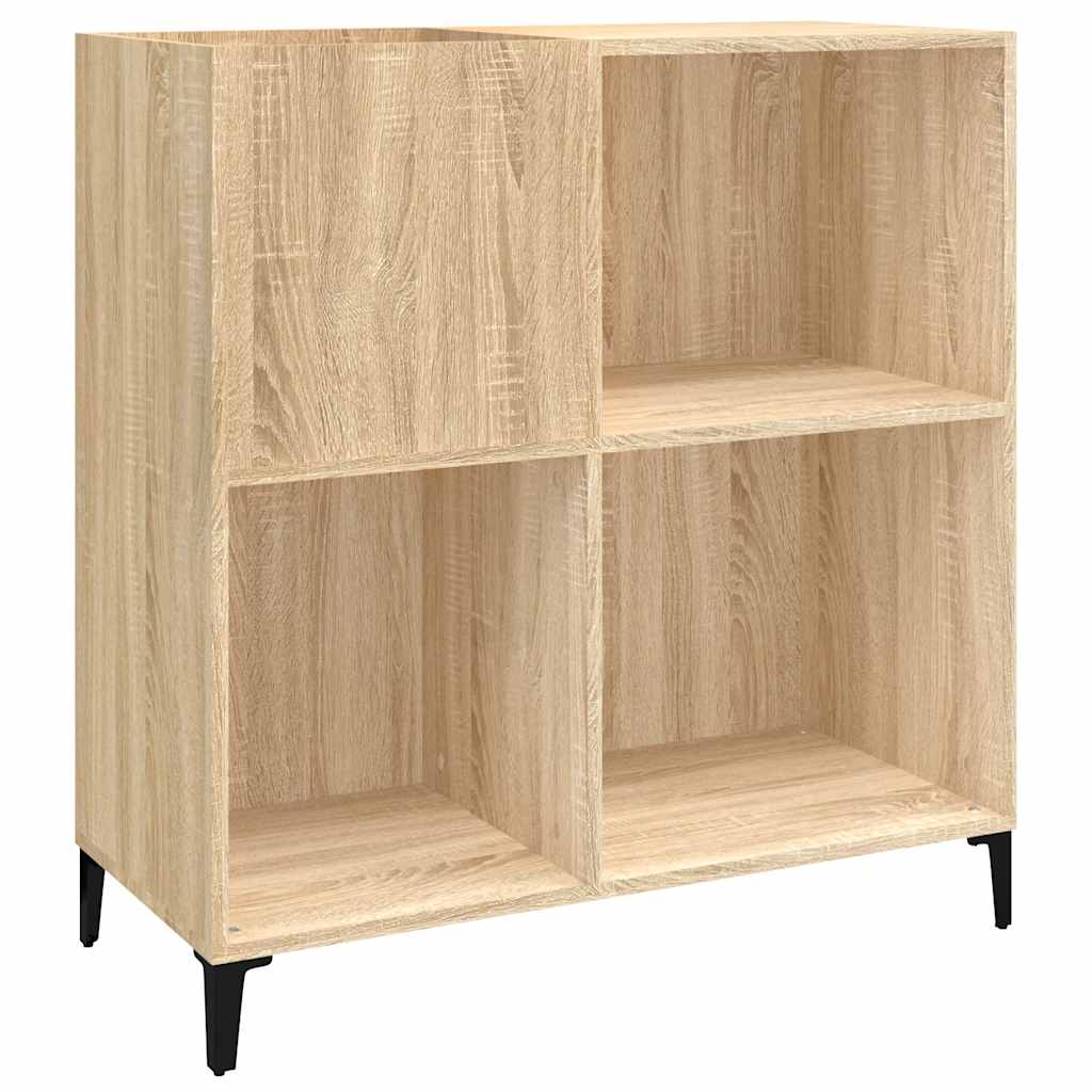 Platenkast 84,5x38x89 cm bewerkt hout sonoma eikenkleurig is nu te koop bij PeponiXL, paradijselijk wonen!