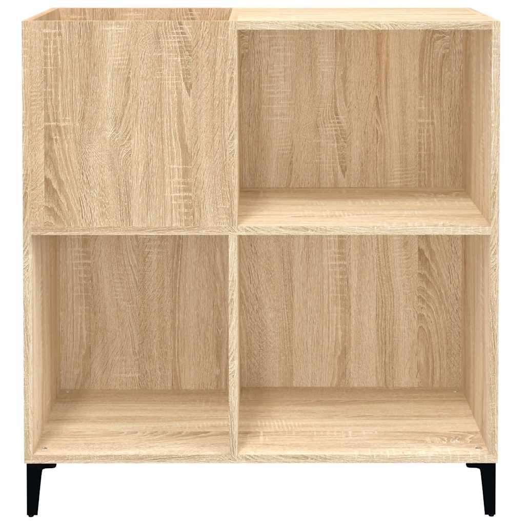 Platenkast 84,5x38x89 cm bewerkt hout sonoma eikenkleurig is nu te koop bij PeponiXL, paradijselijk wonen!