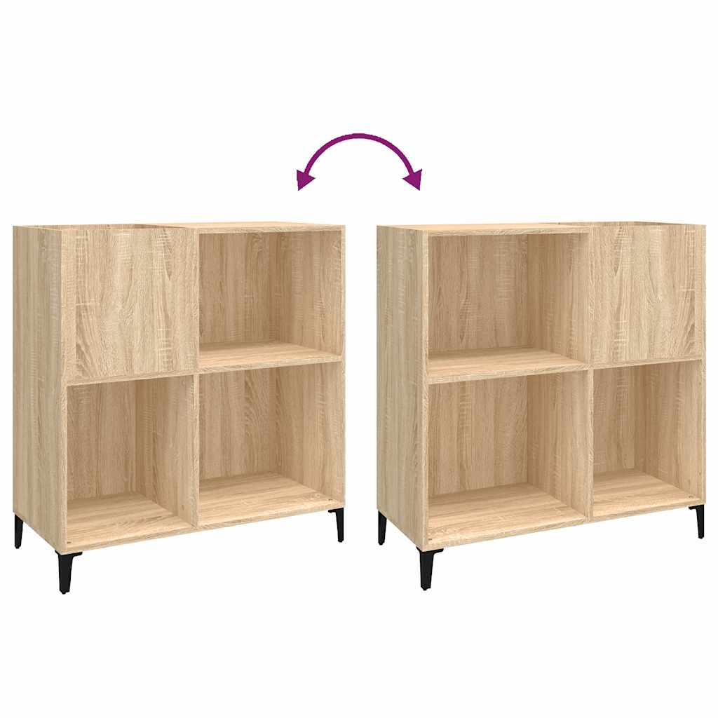 Platenkast 84,5x38x89 cm bewerkt hout sonoma eikenkleurig is nu te koop bij PeponiXL, paradijselijk wonen!