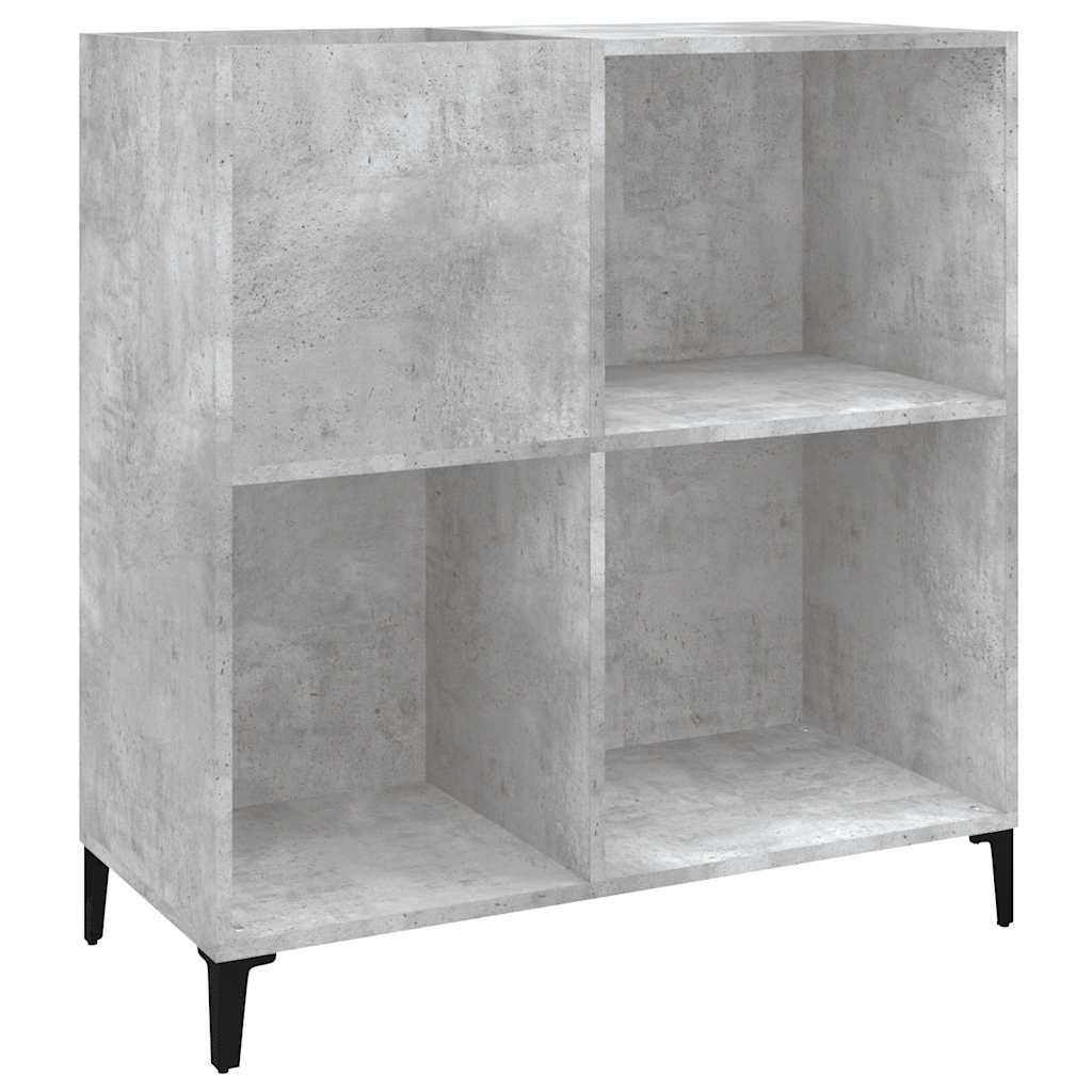Platenkast 84,5x38x89 cm bewerkt hout betongrijs is nu te koop bij PeponiXL, paradijselijk wonen!