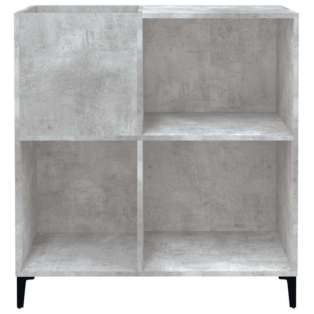 Platenkast 84,5x38x89 cm bewerkt hout betongrijs is nu te koop bij PeponiXL, paradijselijk wonen!