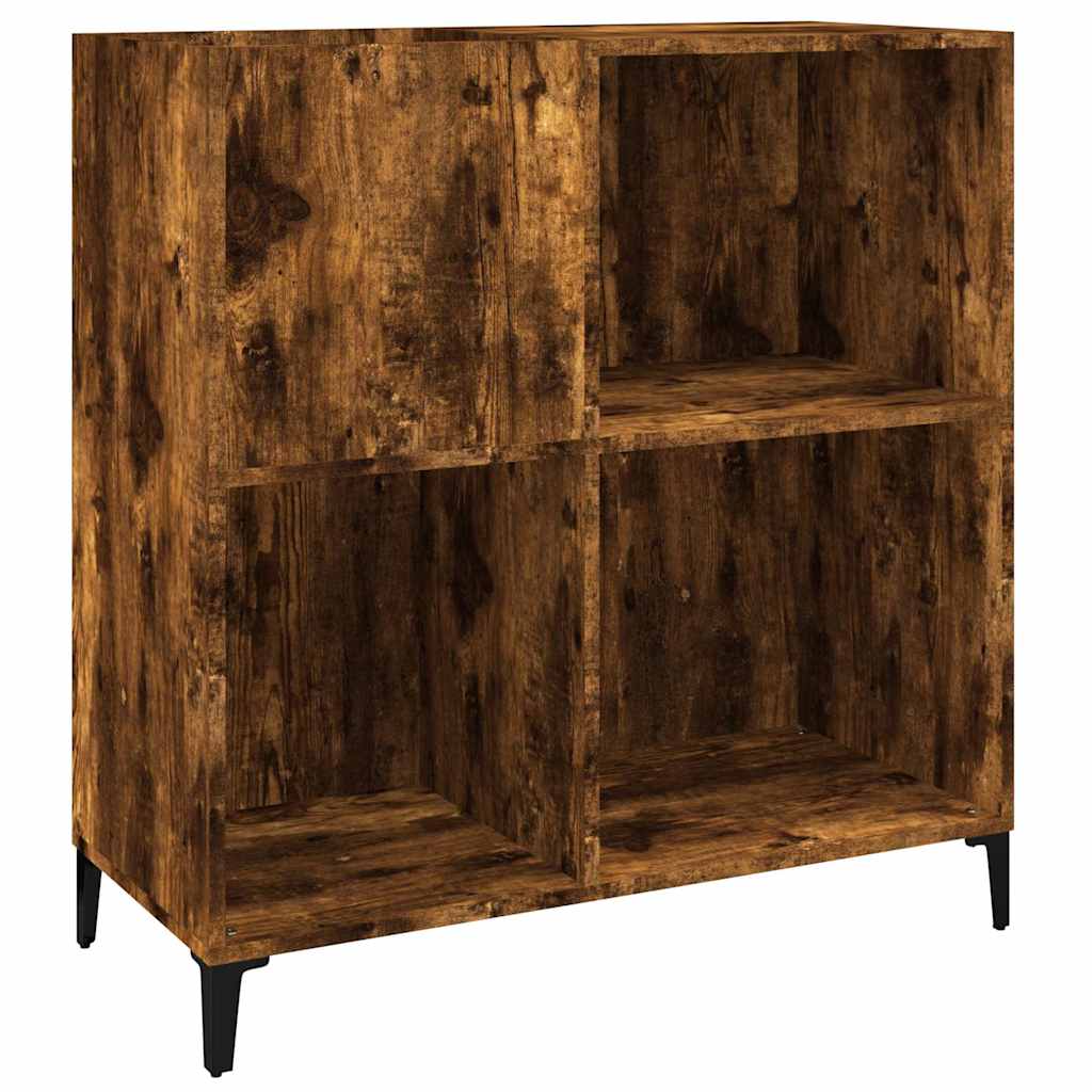 Platenkast 84,5x38x89 cm bewerkt hout gerookt eikenkleurig is nu te koop bij PeponiXL, paradijselijk wonen!