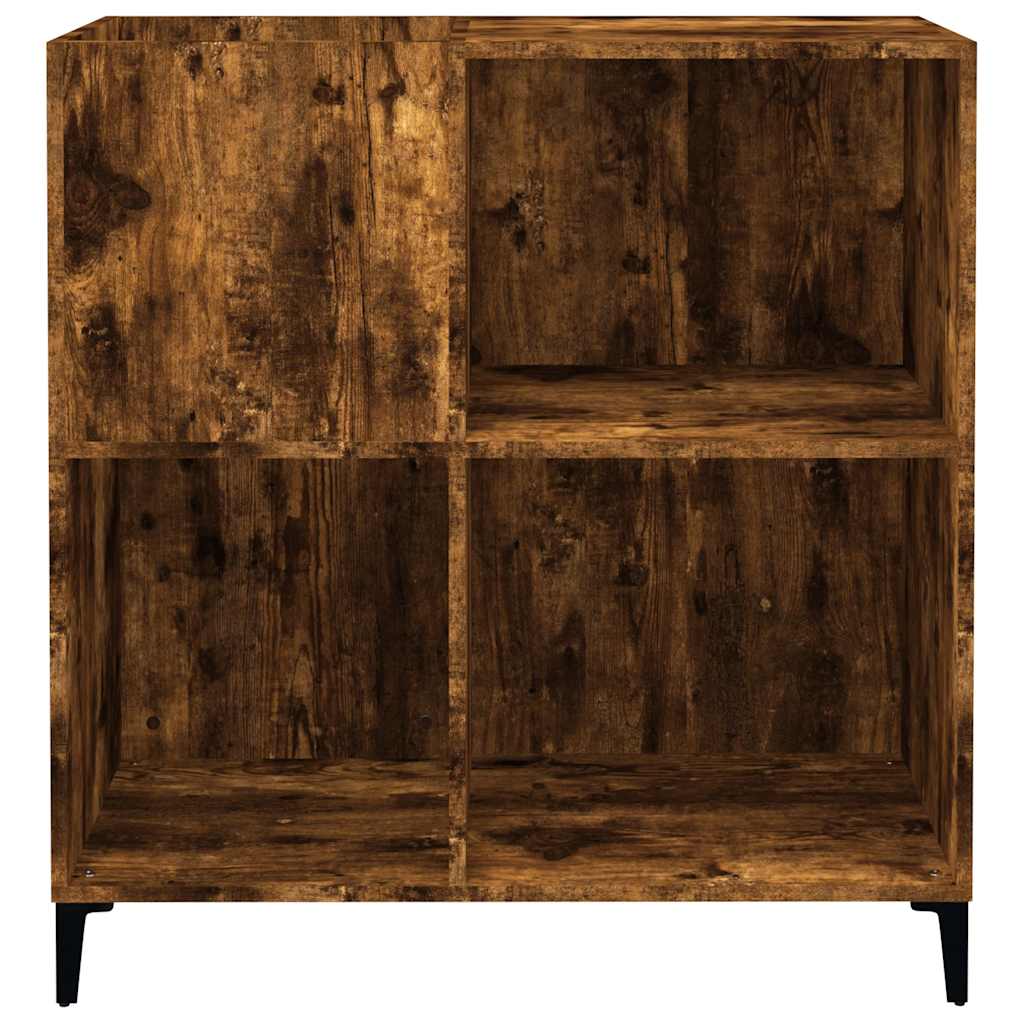 Platenkast 84,5x38x89 cm bewerkt hout gerookt eikenkleurig is nu te koop bij PeponiXL, paradijselijk wonen!