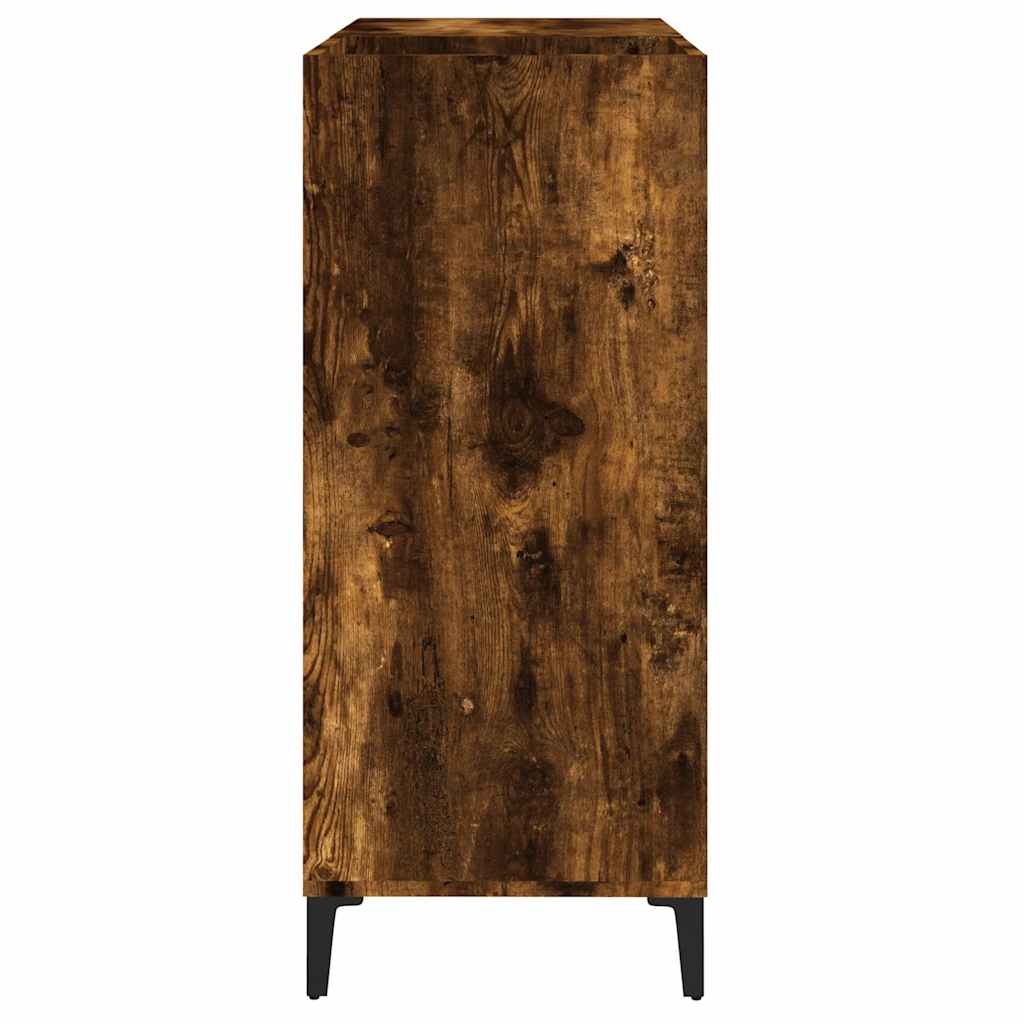 Platenkast 84,5x38x89 cm bewerkt hout gerookt eikenkleurig is nu te koop bij PeponiXL, paradijselijk wonen!