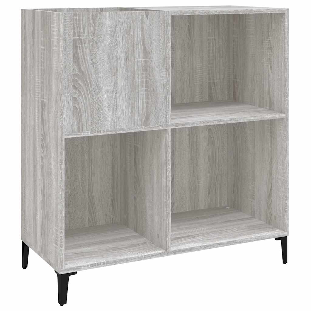 Platenkast 84,5x38x89 cm bewerkt hout grijs sonoma eikenkleurig is nu te koop bij PeponiXL, paradijselijk wonen!