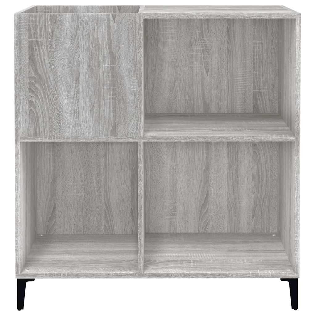 Platenkast 84,5x38x89 cm bewerkt hout grijs sonoma eikenkleurig is nu te koop bij PeponiXL, paradijselijk wonen!