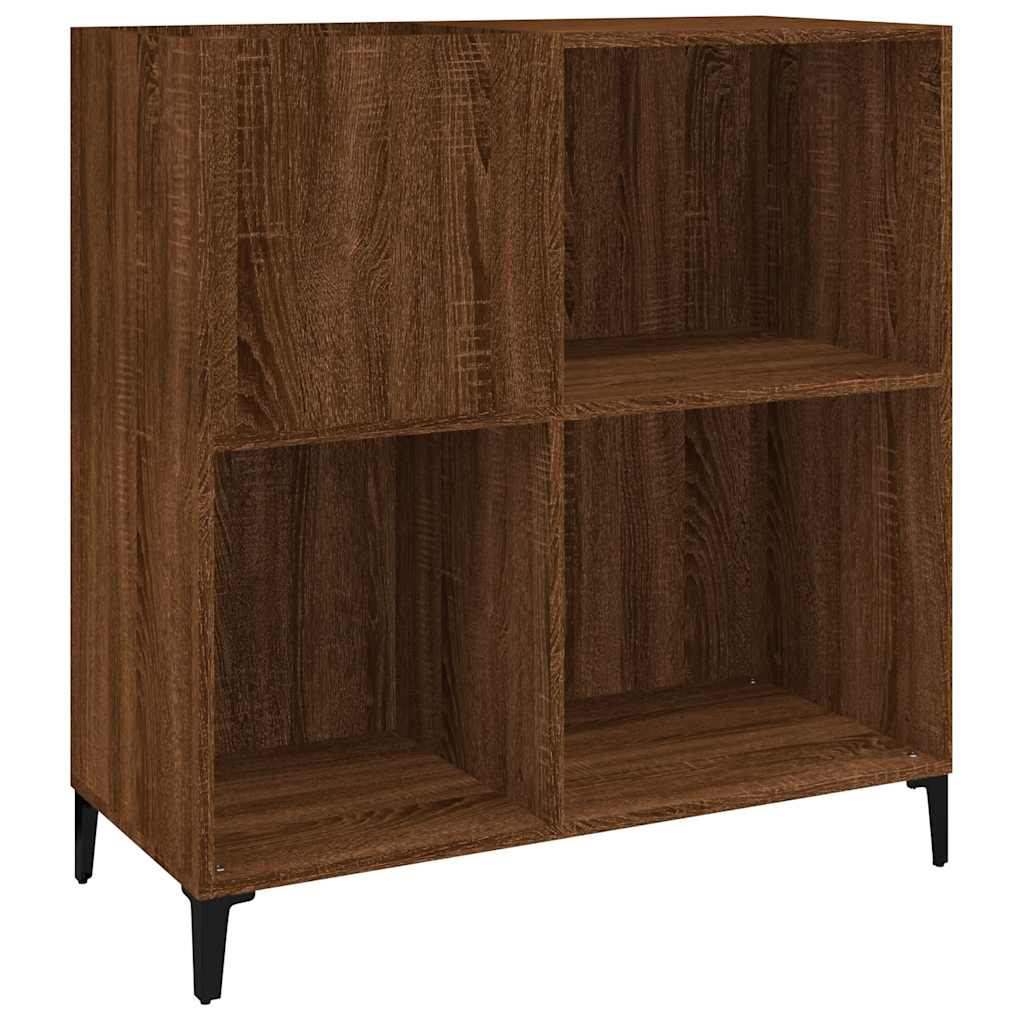 Platenkast 84,5x38x89 cm bewerkt hout bruin eikenkleur is nu te koop bij PeponiXL, paradijselijk wonen!