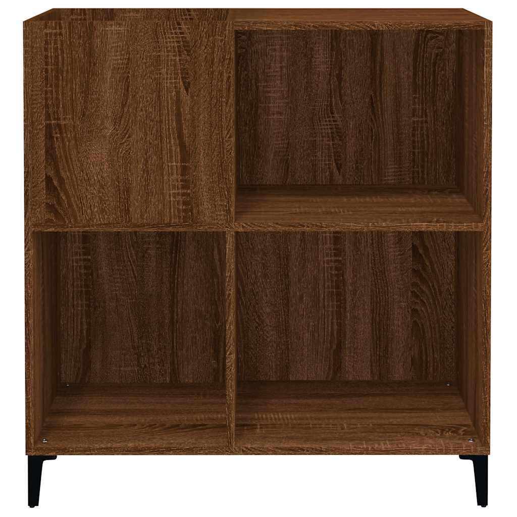 Platenkast 84,5x38x89 cm bewerkt hout bruin eikenkleur is nu te koop bij PeponiXL, paradijselijk wonen!