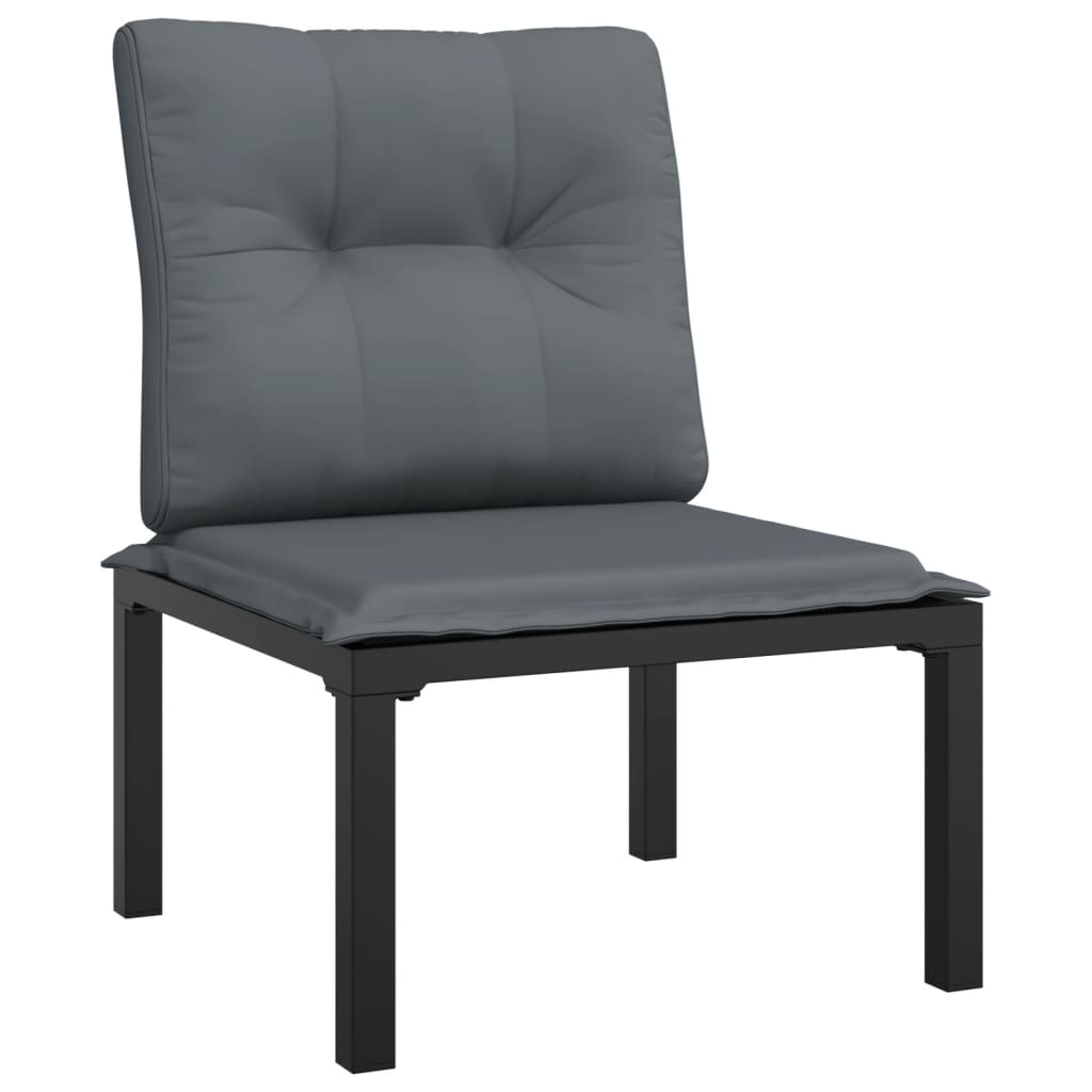4-delige Loungeset poly rattan zwart en grijs is nu te koop bij PeponiXL, paradijselijk wonen!