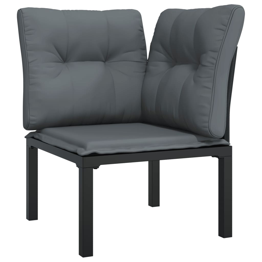 8-delige Loungeset poly rattan zwart en grijs is nu te koop bij PeponiXL, paradijselijk wonen!