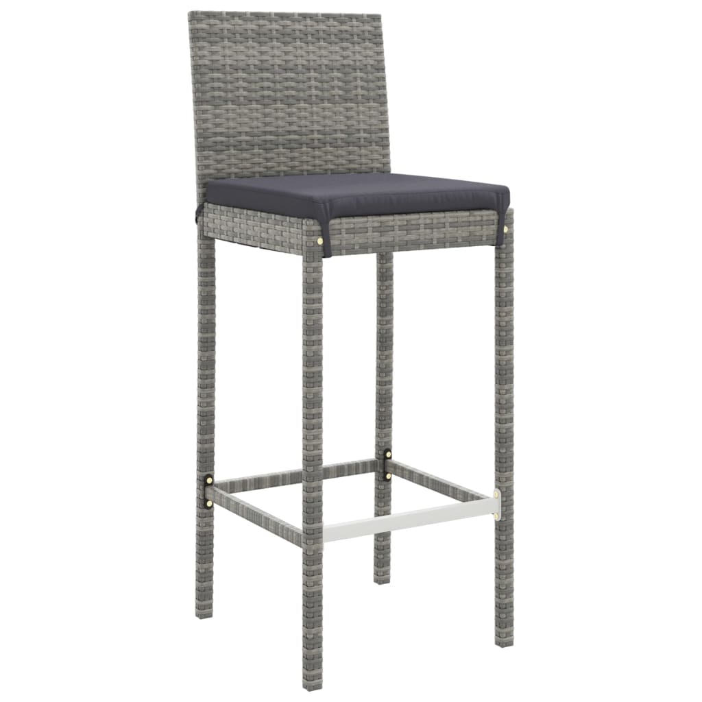 11-delige Tuinbarset met kussens poly rattan grijs is nu te koop bij PeponiXL, paradijselijk wonen!