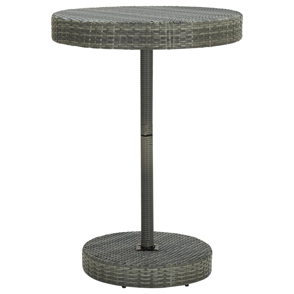 5-delige Tuinbarset poly rattan en massief acaciahout grijs is nu te koop bij PeponiXL, paradijselijk wonen!