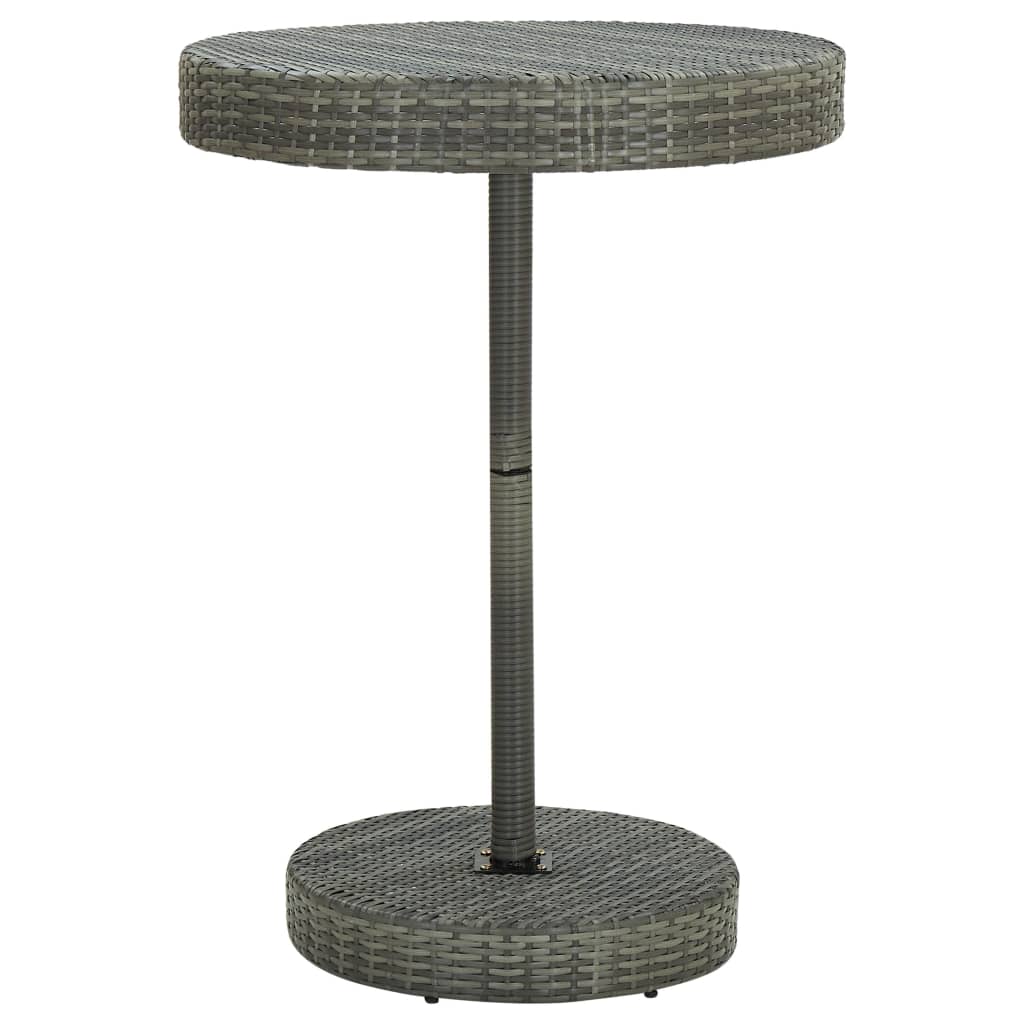 5-delige Tuinbarset poly rattan en massief acaciahout grijs is nu te koop bij PeponiXL, paradijselijk wonen!