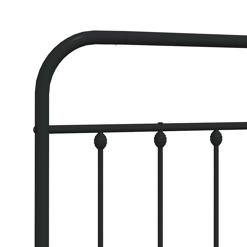 Vervangend hoofdbord metaal zwart 135 cm is nu te koop bij PeponiXL, paradijselijk wonen!