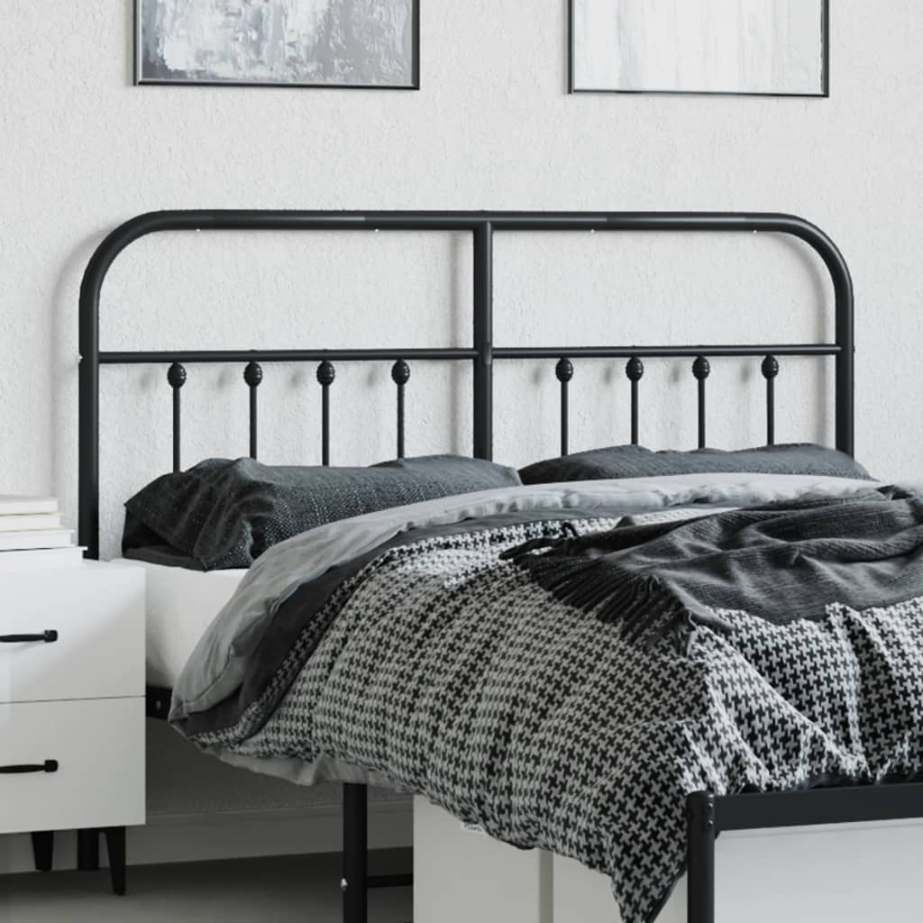 Vervangend hoofdbord metaal zwart 140 cm is nu te koop bij PeponiXL, paradijselijk wonen!