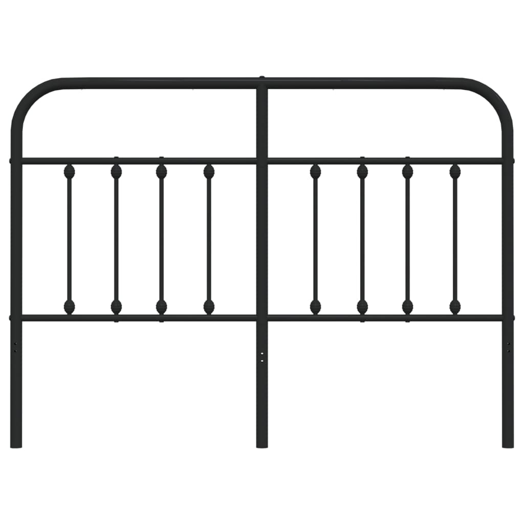 Vervangend hoofdbord metaal zwart 140 cm is nu te koop bij PeponiXL, paradijselijk wonen!