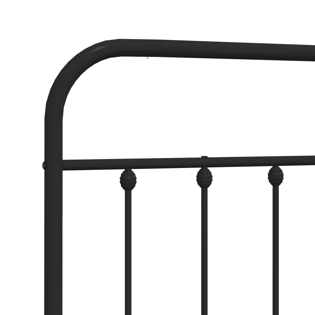 Vervangend hoofdbord metaal zwart 140 cm is nu te koop bij PeponiXL, paradijselijk wonen!