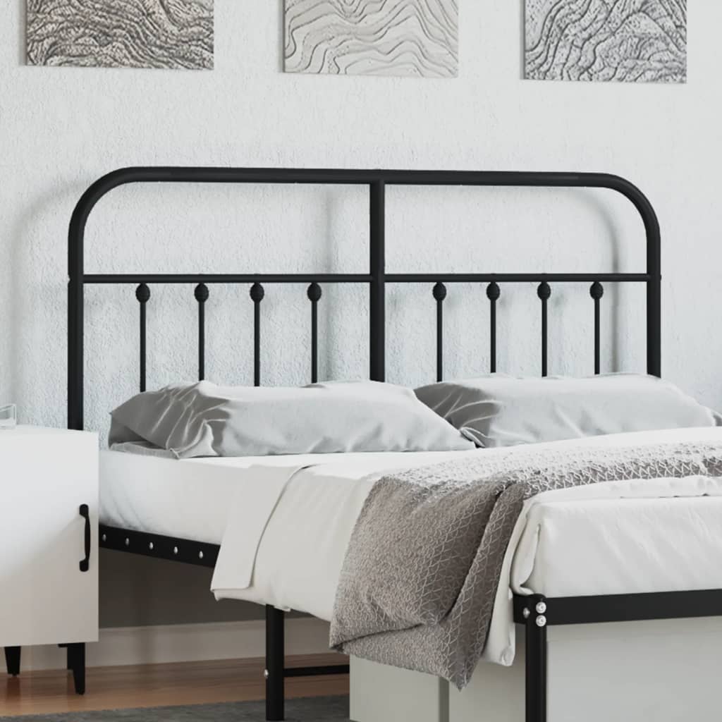 Vervangend hoofdbord metaal zwart 140 cm is nu te koop bij PeponiXL, paradijselijk wonen!