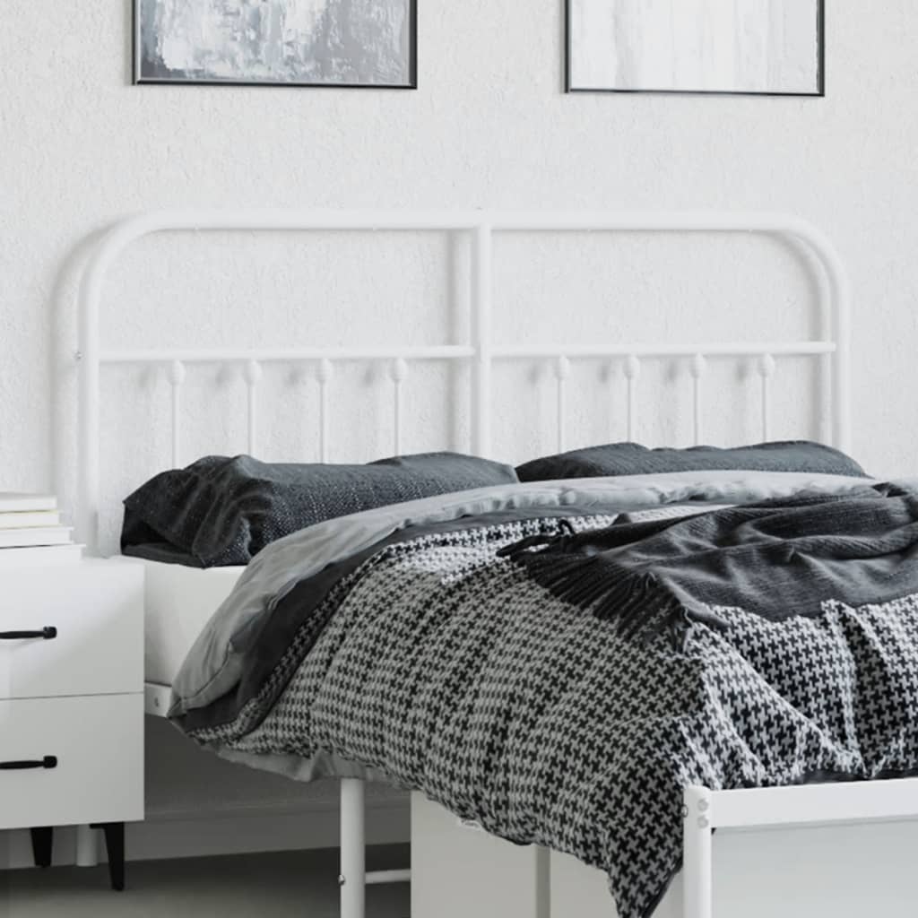 Vervangend hoofdbord metaal wit 135 cm is nu te koop bij PeponiXL, paradijselijk wonen!