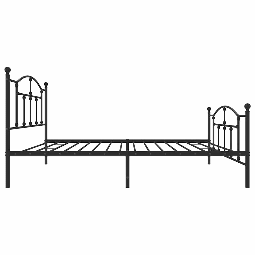 Bedframe met hoofd- en voeteneinde metaal zwart 100x190 cm is nu te koop bij PeponiXL, paradijselijk wonen!